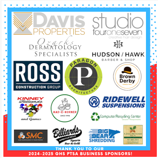  THANK YOU to our 2024-2025 PTSA Business Sponsors